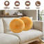 Pumpkin Seat 18-Inch Round Velvet Throw Pillow-191112713