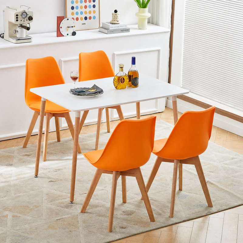 Nero Upholstered Dining Chair, Orange