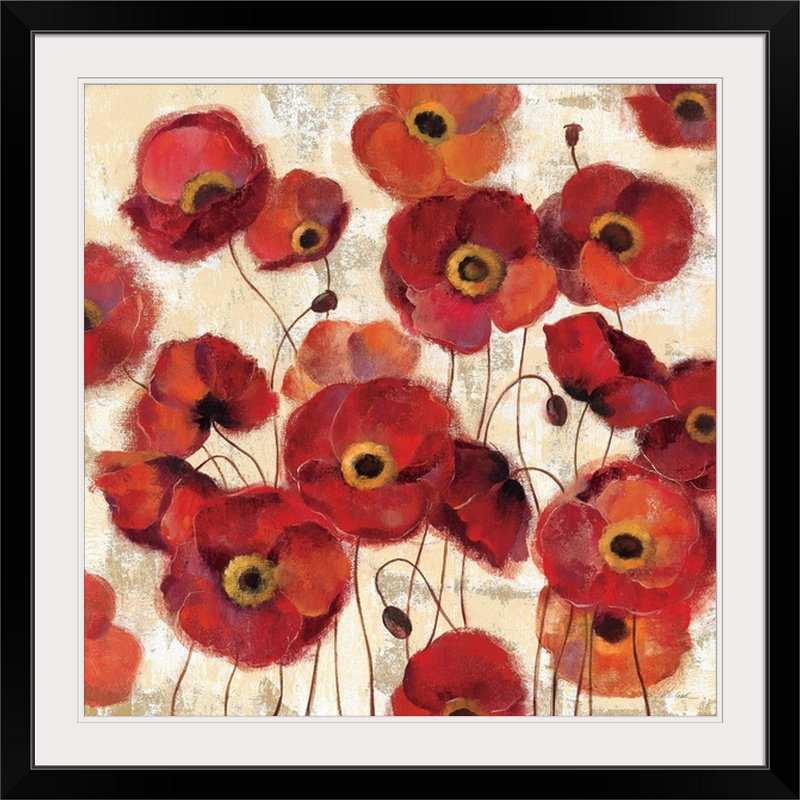 «Bold Poppies» par Aniessa - reproduction, H 30 po x l 30 po x 1,5 po, Toile