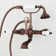 Wall-Mount Telephone Faucet and Hand Shower with Porcelain Lever Handle