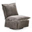 Confortable fauteuil pivotant en chenille gris foncé à 360 degrés pour différentes pièces gris avec fonction de confort-915988112
