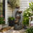 Markiece Hand Crafted Weather Resistant Waterfall Fountain with Light