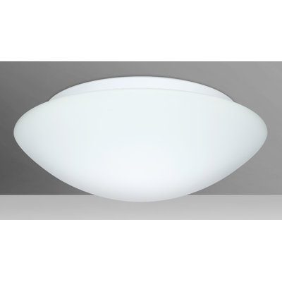 White 2 -Bulb Outdoor Flush Mount
