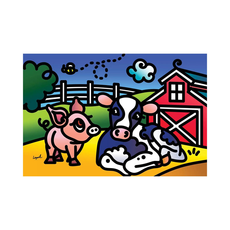 Farm Doodles I by Lisa Lopuck - Wrapped Canvas Print, 20.32 cm H x 30.48 cm W