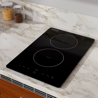 Empava 13 Inch Electric Induction Cooktop Smooth Surface with 2 Burners