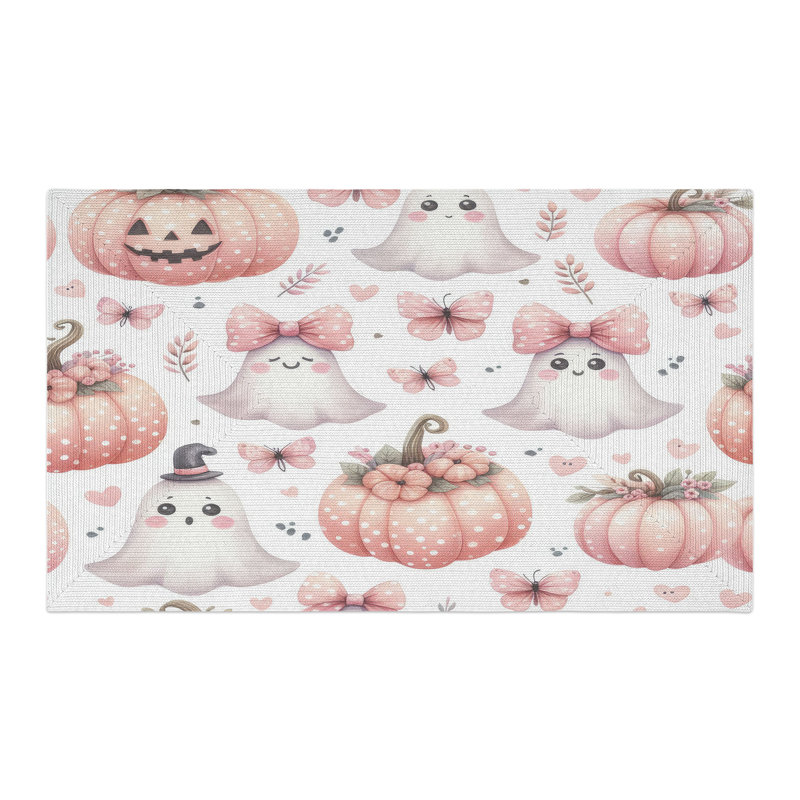 Tapis tressé Eerie Gourd Gatherings, Rectangulaire 3 pi x 5 pi
