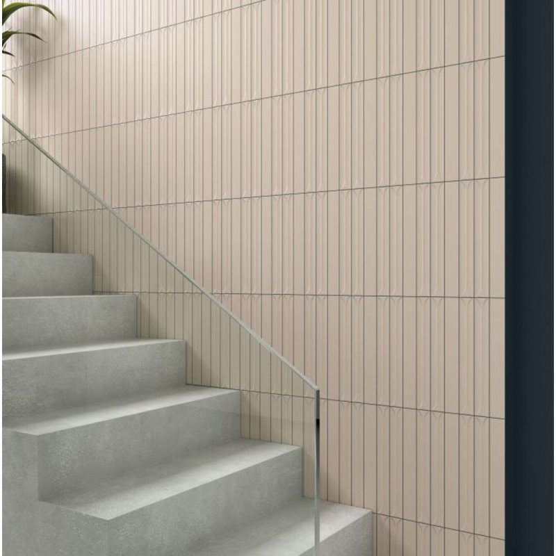 Glazed Textured And Patterned Ceramic Field Tile, Orange
