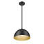 Luminaire suspendu 1 lumière noir mat Alyvia-123223086