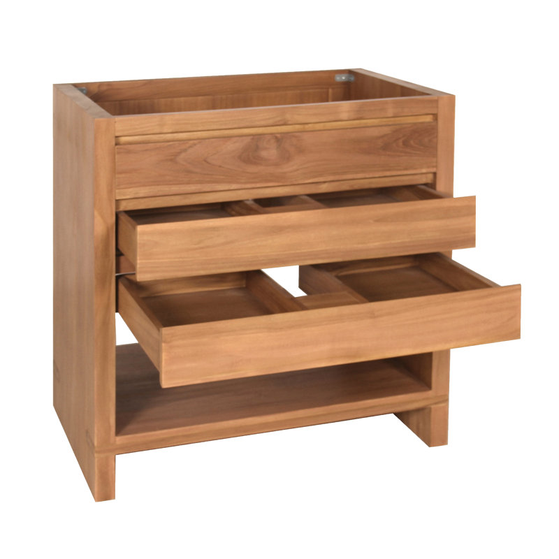 Ensemble de meuble-lavabo simple 31 po Keaton, Teck naturel