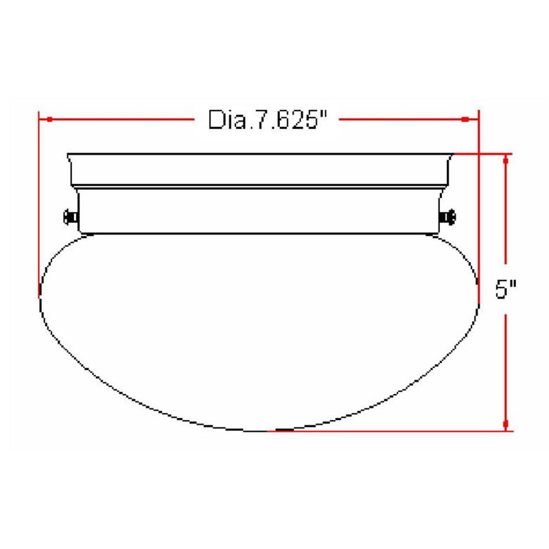 Plafonnier encastré simple à 1 lumière Kalona, H 5 po x l 7,63 po x P 7,63 po, Bronze huilé