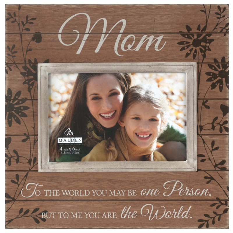 Lafountain Walnut Wood Beveled Picture Frame