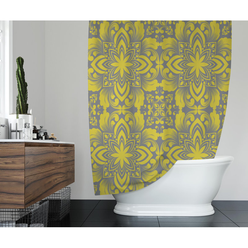 Coppola Geometric Shower Curtain, 70'' H x 71'' W x 1" D