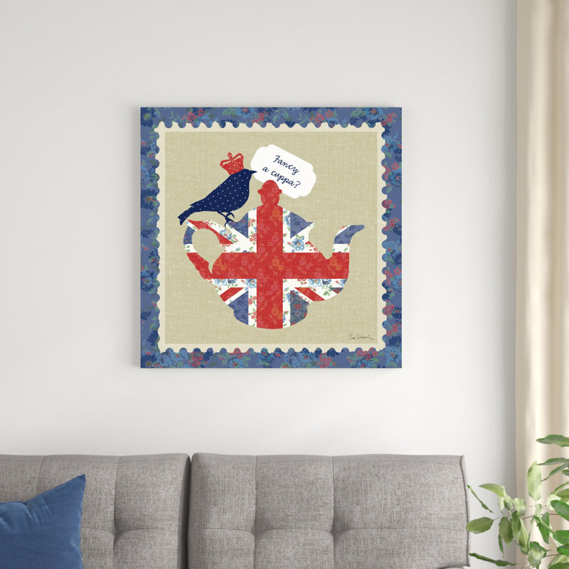 «Royal Tea» par Sue Schlabach - peinture sur toile tendue, H 30 po x l 30 po