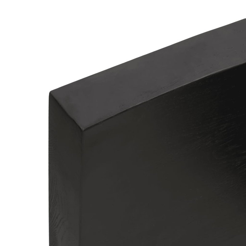 Reuland 60cm Solid Wood Single Bathroom Vanity Top, Dark Brown