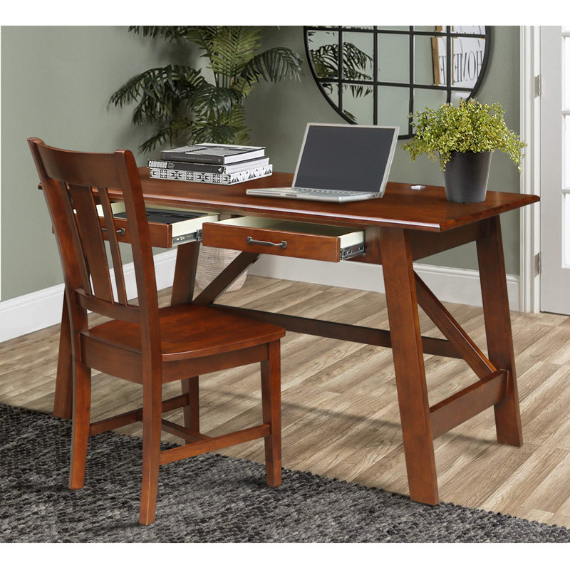 Bureau d'écriture avec fauteuil, Espresso