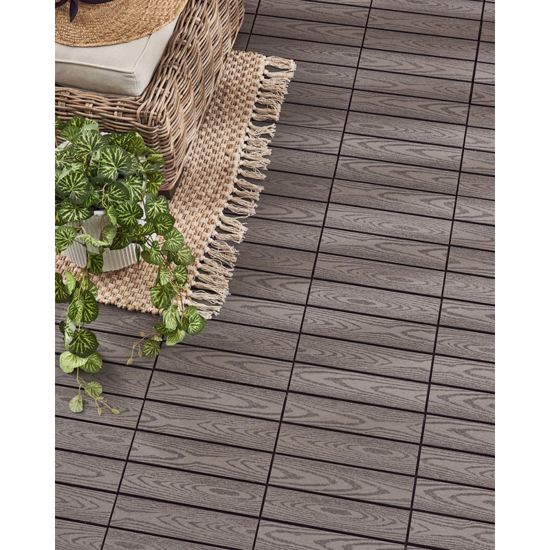 Outdoor Flooring ATESSA Wood-Plastic Composite (WPC), Grey