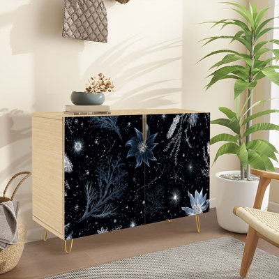 Buffet Buffet avec rangement Celestial Botanical Garden Fantasy avec 2 portes pour le salon et la cuisine