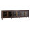 Basel Reclaimed Pine And Glass Door Sideboard With Bar Pull Hardware