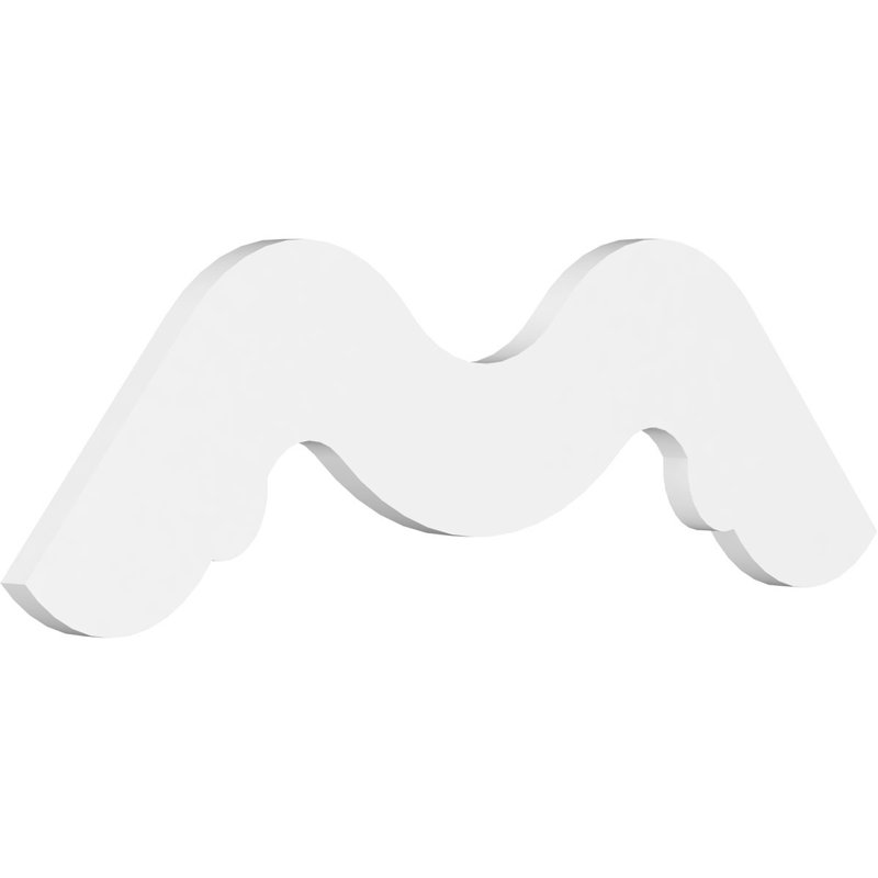 Midway Signature Urethane Gable Pediment, Primed Tan, 21"H x 36"W, 14/12