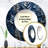 Blue Ferns Verdant Elegance V - Ferns Mirror, Modern Round Decorative Wall Mirror, Printed Metal Art-99623218