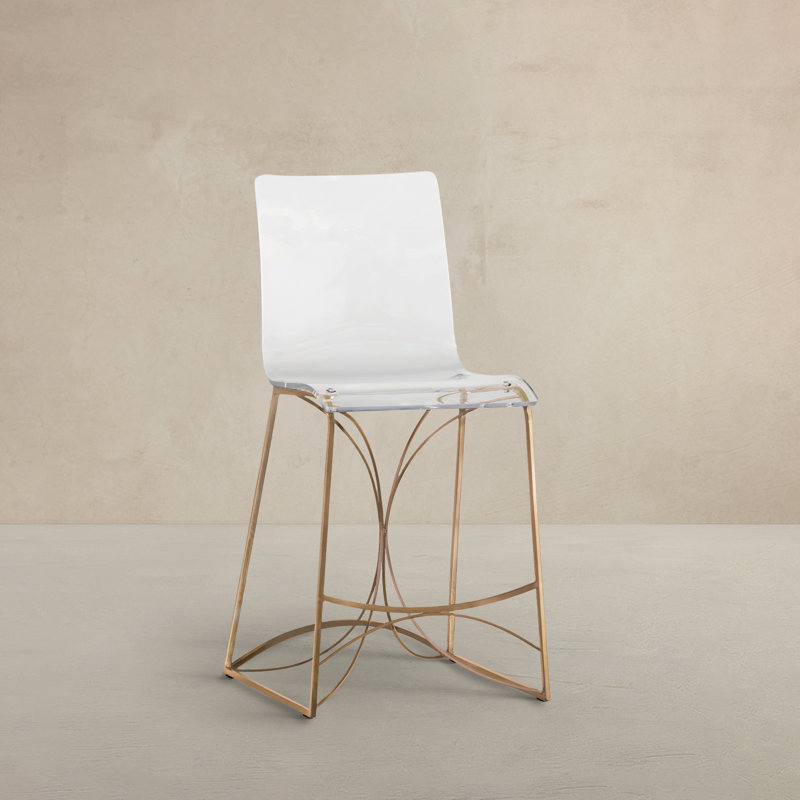 Angela 24.75″ Counter Stool, Counter Stool (24.75" Seat Height), Antique Gold