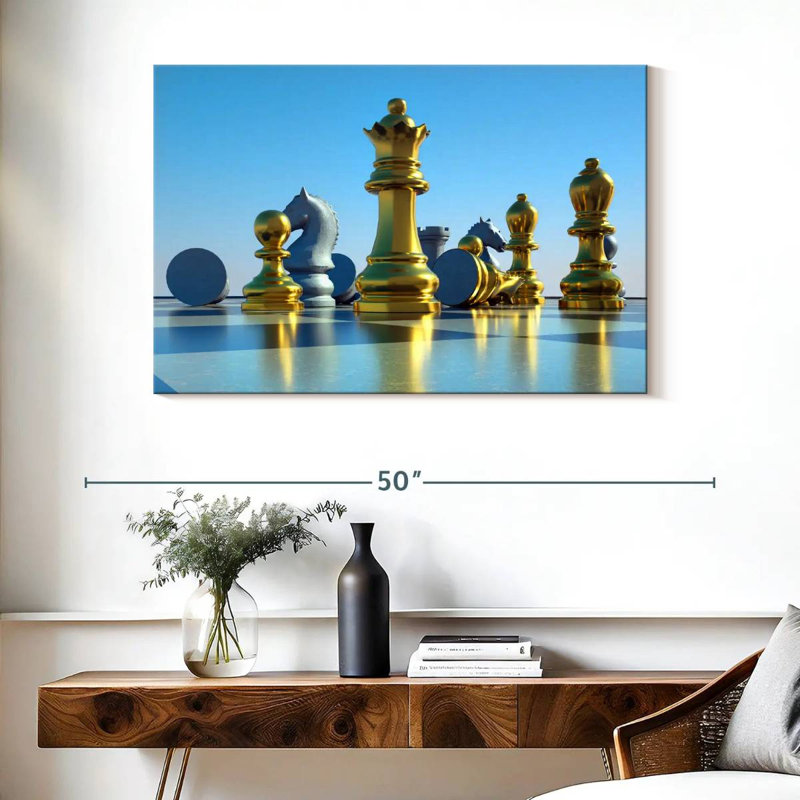 Senne Chess Board Reflection, 26" H x 39" W