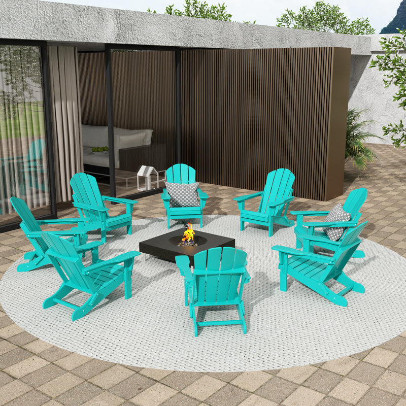 Chaise Adirondack pliante Shawnna, Turquoise