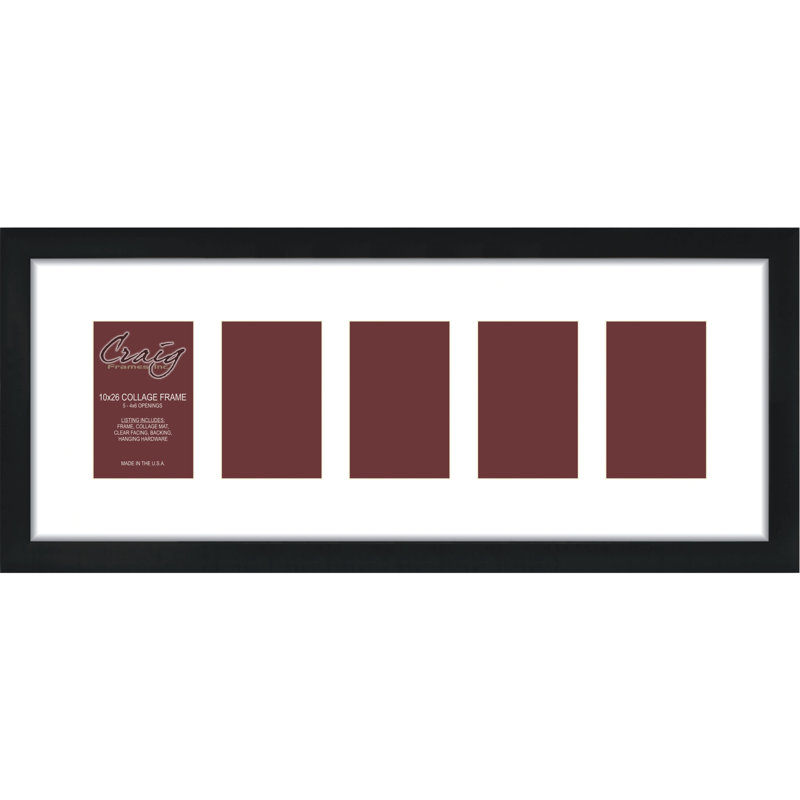 Cadre de collage noir mat, 4 po x 6 po, 10 po x 26 po