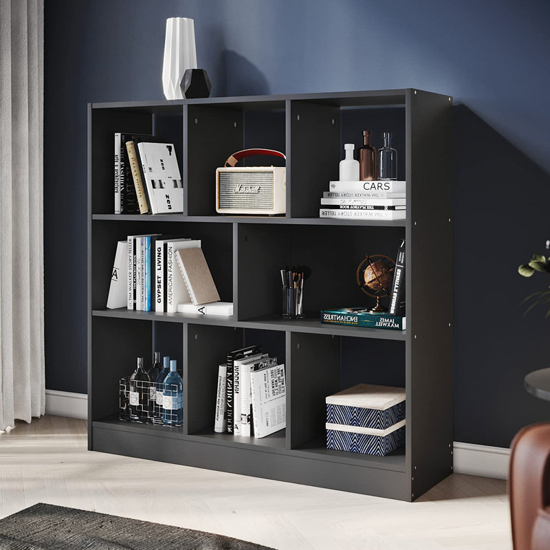 100cm H x 100cm W Cube Bookcase, Black
