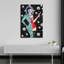 Retro Future Woman Contemporary Portrait Wall Art Print 1 Piece Wrapped Canvas Wall Art-222204112