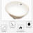19"X16" White Ceramic Oval Undermount Bathroom Sink With Overflow