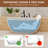 Casainc Freestanding Soaking Solid Surface Resin Stone Bathtub
