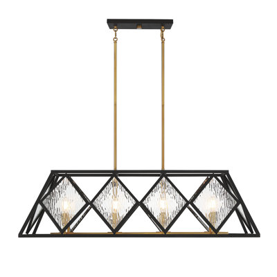 Luminaire suspendu linéaire à 8 lumières pour îlot de cuisine Harrsion