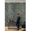 Papier peint floral, oiseaux, branches amovibles, double rouleau mural