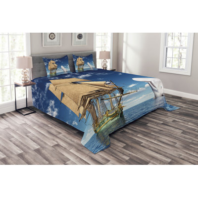 No Pattern Bedspread with Pillow Shams Included
