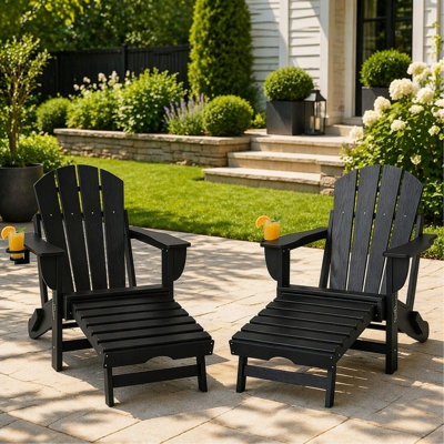 Outdoor Folding Fire Pit Chair,Adirondack Chair Set of 2,Outdoor Fire Pit Chair