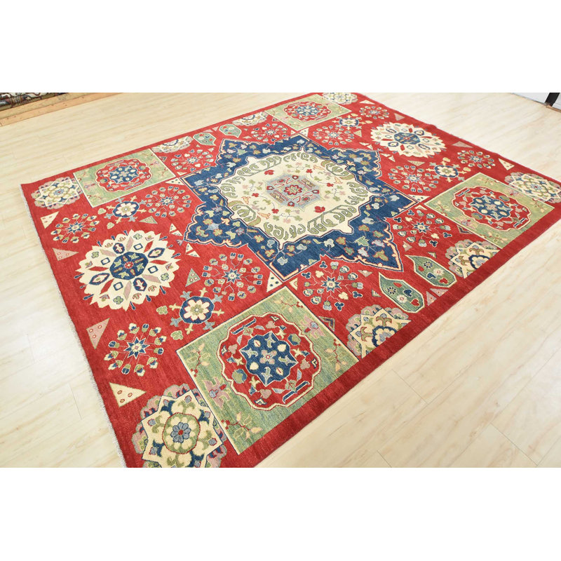 Tapis Kazak Neilah Tribal 8 pi 1 po x 9 pi 9 po