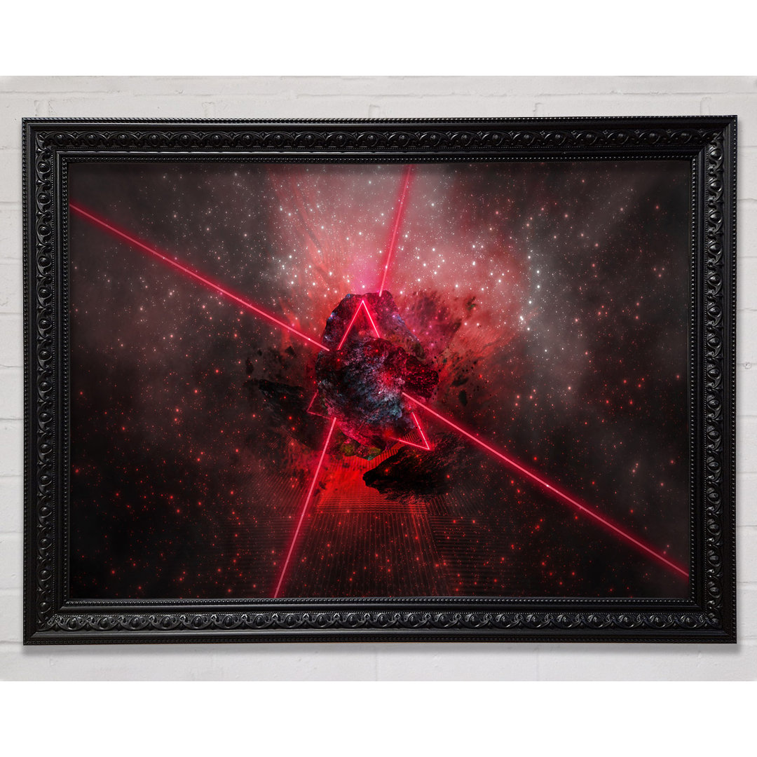 Red Lazer Triangle Gerahmter Druck