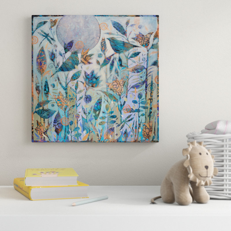 Art sur toile, "Chansons pour la lune", H 35 po x l 35 po x P 2 po