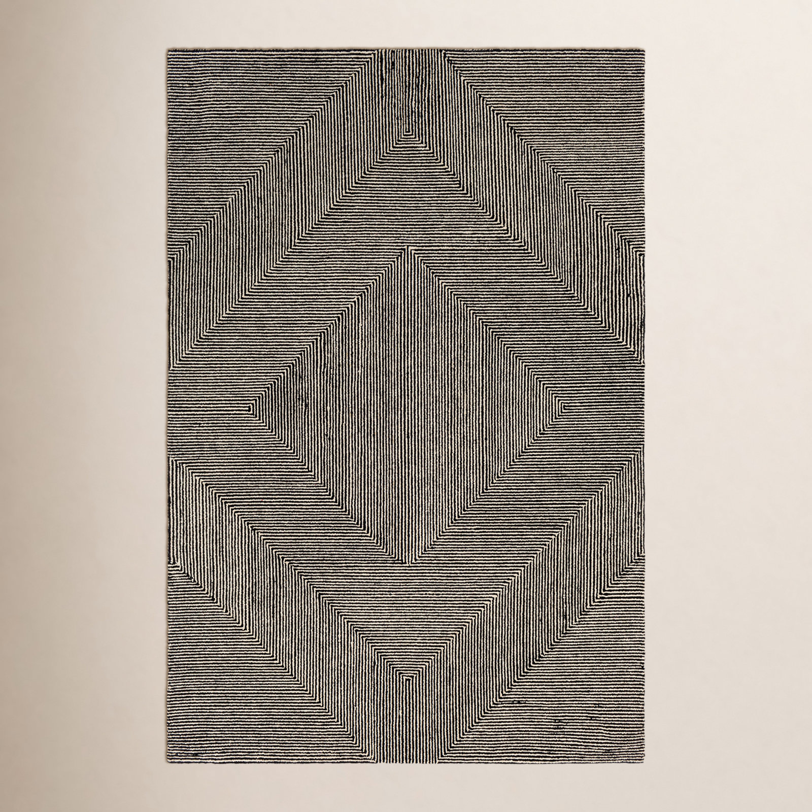 Peeta Hand-Tufted Geometric Rug, Rectangle 8'10" x 12'