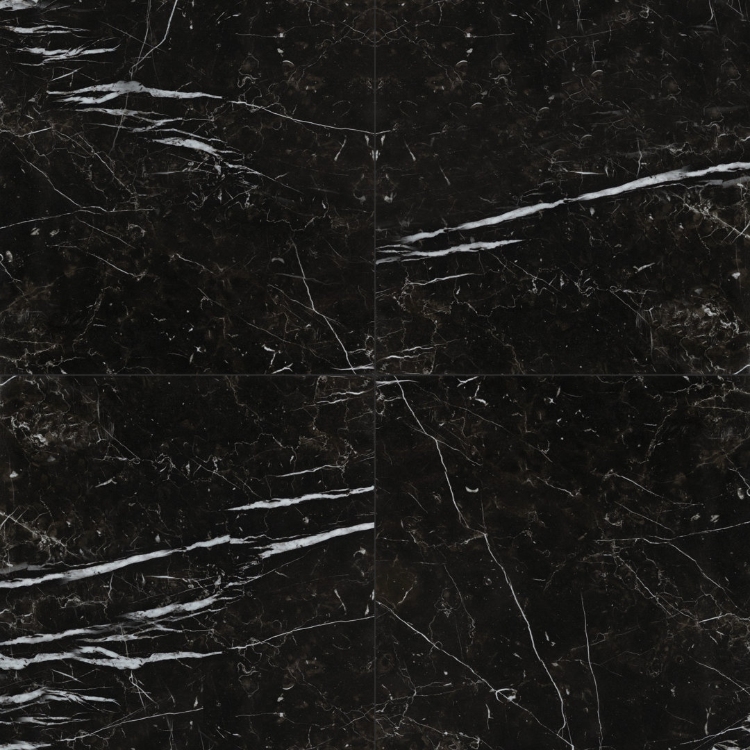 Palazza 24 in. x 24 in. Polished Porcelain Marble Look Floor and Wall Tile Ackland 