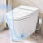 Smart Toilet Without Bidet - Heated Seat Temp Adjustable, Dual Flush, Foot Sensor, Night , User Design Seat, Power Outage Flushing, White