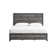 Grand lit spacieux en bois gris confortable et confortable