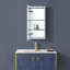 Armoire à pharmacie avec porte miroir et tablettes réglables en verre Adelita-593304792-653474486