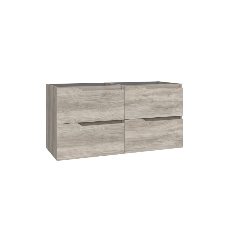 Base de meuble-lavabo double mural 46,4 po Menta seulement, Pin gris