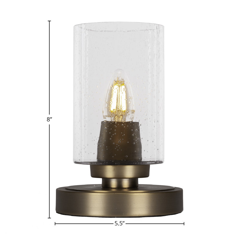 Lampe d'appoint Whitmire montrée en finition laiton New Age