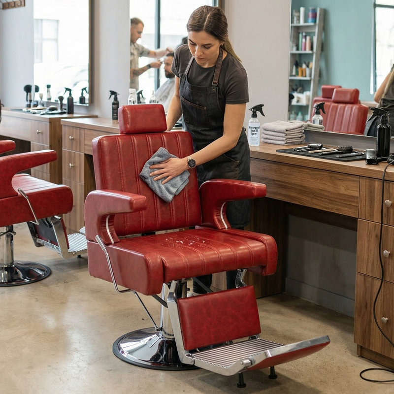 Fauteuil de coiffeur robuste avec pompe hydraulique et pivotant à 360 °, fauteuil de salon tout usage pour coiffeur, coiffeur, spa et à la maison