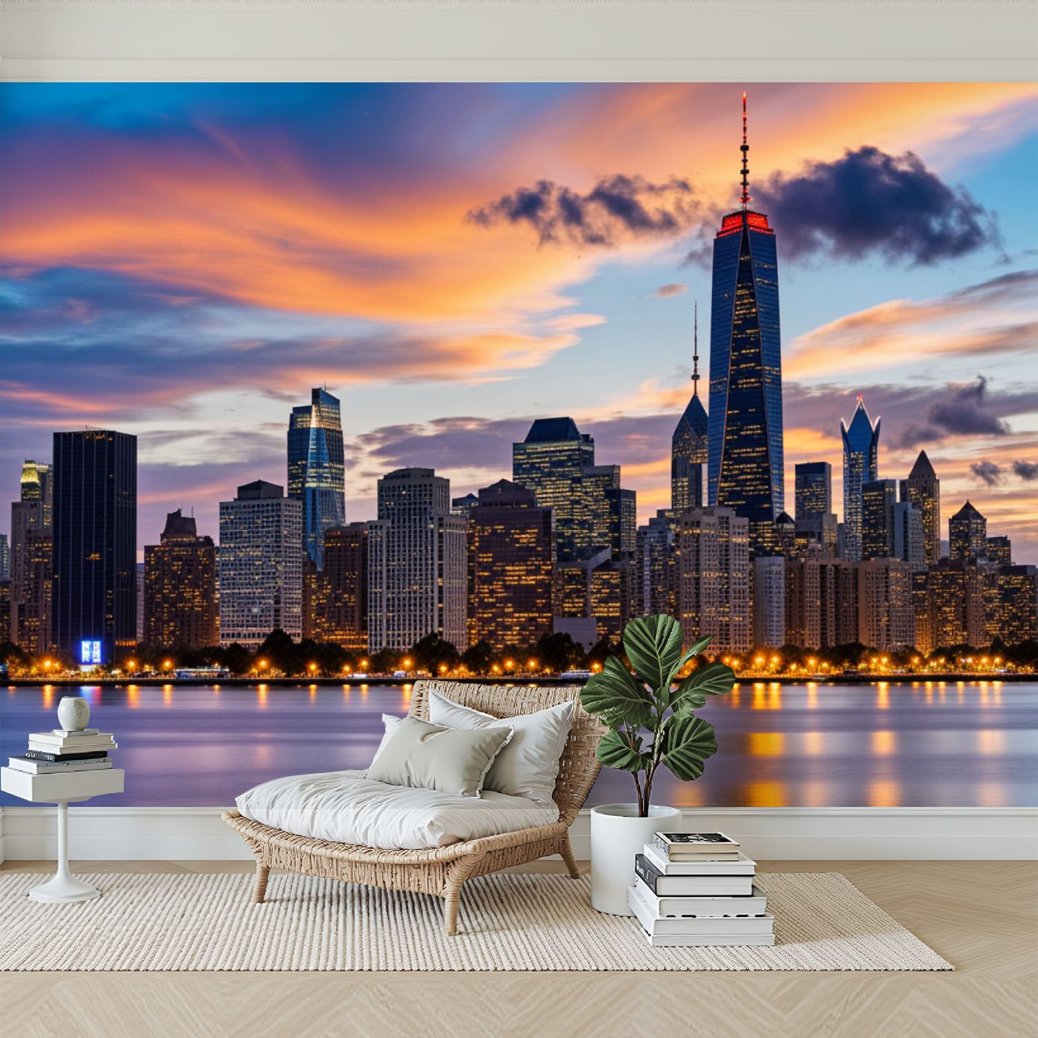 Red Barrel Studio® 3D Wallpaper Chicago Skyline Wall Mural Self ...