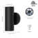 Adeele 8" Modern Outdoor Wall Light In 2 Lights With 2 5W Led Gu10 Replaceable Bulbs