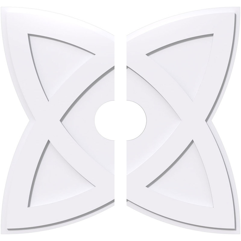 Médaillon de plafond contemporain en PVC de qualité architecturale 34 po x P 6 po x P 12 3/4 po x P 1 po Cosmo